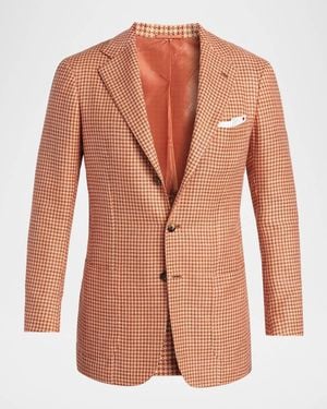 Kiton Apos;S Cashmere, Wool And Silk Woven Sport Coat - Pink