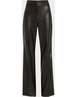 Alice + Olivia Dylan High-waist Faux-leather Pants - Blue