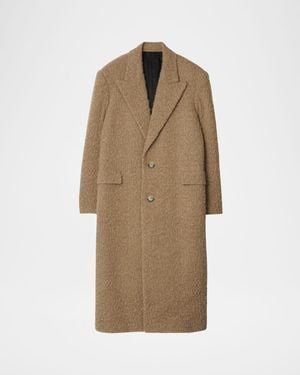Burberry Alpaca Wool Oversized Overcoat - Natural