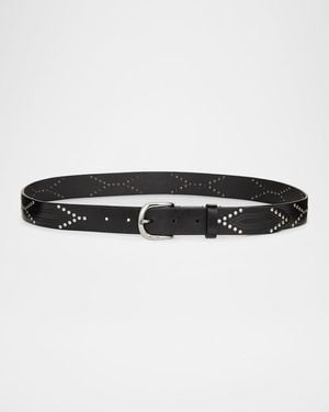 Isabel Marant Liliana Leather Belt - Black
