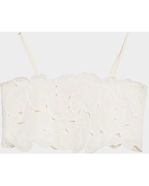 Cinq À Sept Caterina Paisley Bloom Crop Top - Natural