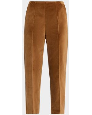 Marni Cropped Velvet Pants - Brown