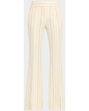 Gabriela Hearst Rhein Wool Cashmere Flare Pants - Natural