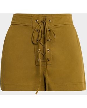 A.L.C. Leon Lace-Up Shorts - Green