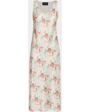 Simone Rocha Scoop-Neck Satin Maxi Camisole Dress - Blue
