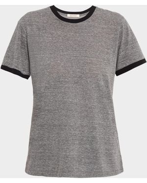 Nili Lotan Lana Classic Ringer Tee - Gray