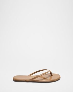 TKEES Lily Glossy Leather Flat Thong Sandals - Multicolor