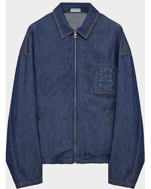 Loewe Apos;S Denim Zip-Front Jacket - Blue