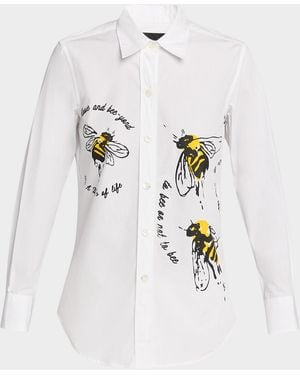 Libertine Bee Lieve New Classic Button-Down Shirt - White