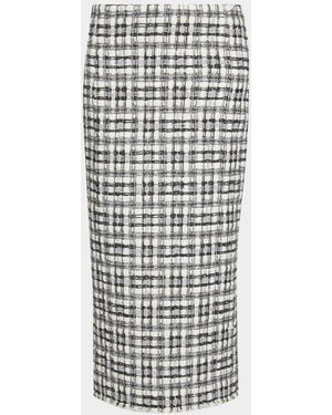 Thom Browne Patterned Low-Rise Midi Skirt - White