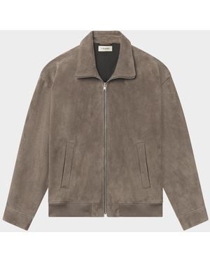FRAME Apos;S Suede Full-Zip Bomber Jacket - Brown