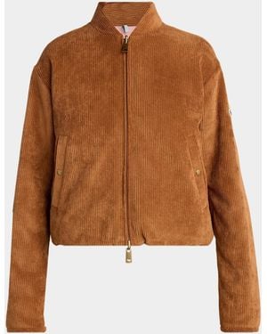 Moncler Blageon Reversible Down Corduroy Jacket - Brown