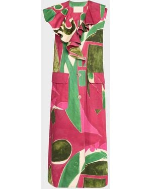 Ulla Johnson Harper Printed Cotton Twill Vest - Multicolor