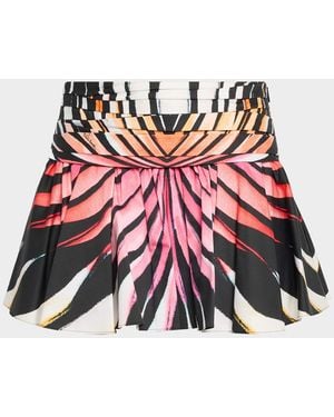 Roberto Cavalli Ray Of Paradise Print Flared Mini Skirt