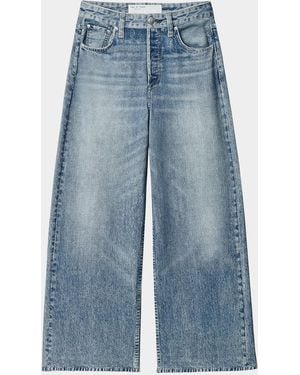 Rag & Bone Miramar Andi Wide-Leg Cropped Jeans - Blue