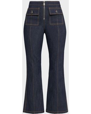 Cinq À Sept Azure Skinny Flare Jeans - Blue