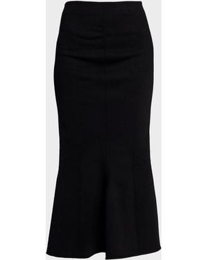 FFORME Flora Sculpted Knit Midi Skirt - Black