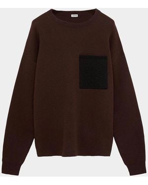 Loewe Anagram Pocket Sweater - Brown