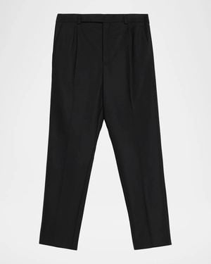 Saint Laurent Apos;S Pleated Wool Pants - Black