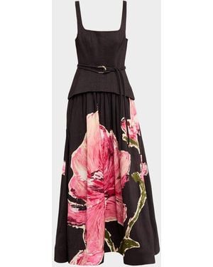 Acler Actonhill Floral Maxi Dress - Red