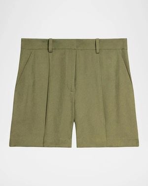 Theory Fluid Pleated Shorts - Green