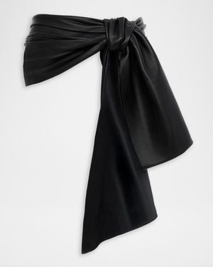 Chloé Leather Bow Belt - Black