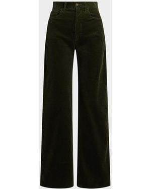 Polo Ralph Lauren Cotton Corduroy Wide-Leg Pants - Black