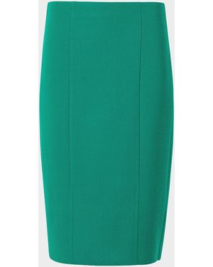 Akris Wool Crepe Pencil Skirt - Green