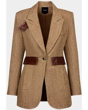 Smythe Tailored Boyfriend Blazer - Brown