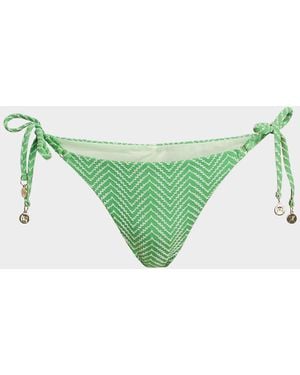 MILLY Verde Chevron Bikini Bottom - Green