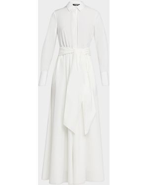 Emanuel Ungaro Harriet Belted Maxi Shirtdress - White