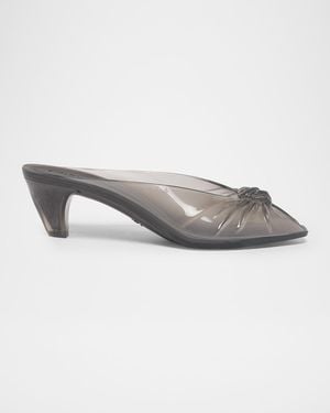 Chloé Knotted Jelly Mules - Gray