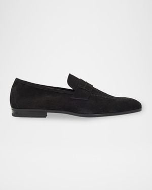 Tom Ford Apos;S Sean Suede Penny Loafers - Black