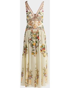 CAMILLA Va Va Vintage Floral Maxi Dress - Metallic