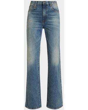 R13 Jane High-Rise Boot-Cut Jeans - Blue