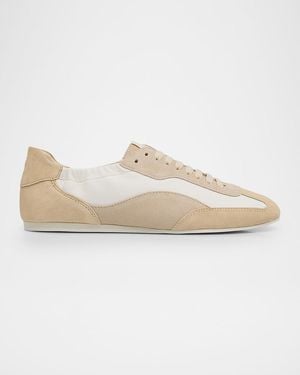 Jonathan Simkhai Georgie Suede And Leather Low-Top Sneakers - White