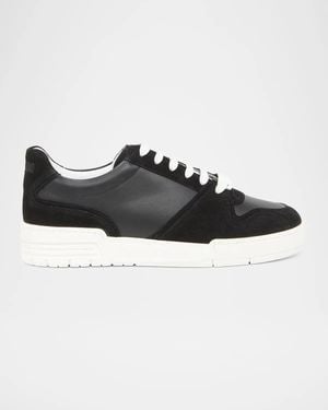 Moschino Leather Low-Top Sneakers - Black