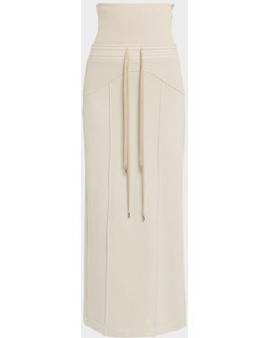 Jane Wade Column Sweat Skirt - White