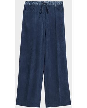 Kobi Halperin Mason Wide-Leg Drawstring Pants - Blue