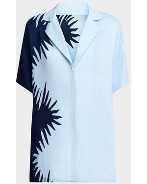 Significant Other Flossie Printed Short-Sleeve Shirt - Blue