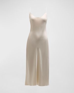 SABLYN Taylor Silk Slip Dress - White