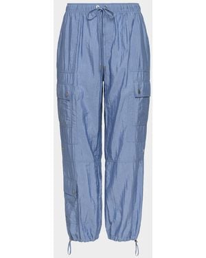 Cinq À Sept Nitsan Tie-Cuff Cargo Pants - Blue