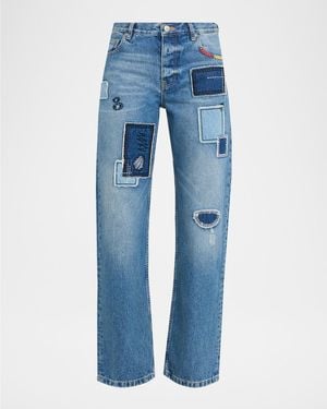 Marc Jacobs Straight-Leg Patchwork Jeans - Blue