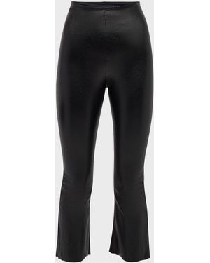 Commando Faux Leather Cropped Flare Pants - Black