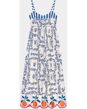 Rails Lexie Printed Cotton Midi Dress - Blue