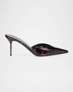 Paris Texas 70Mm Lidia Tortoiseshell Patent Leather Mule Pumps - Multicolor