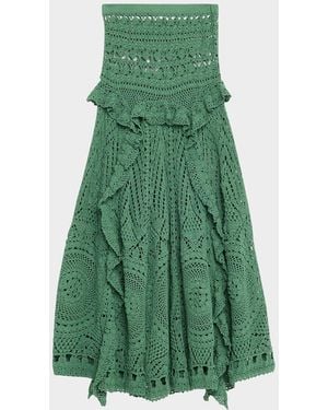 Ulla Johnson Florette Crochet Maxi Skirt - Green