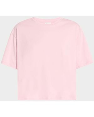 Skin Cali And Carlyn Cropped Pima Cotton Pajama Set - Pink