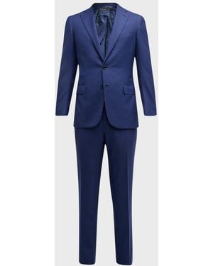 Brioni Apos;S Wool Sharkskin Suit - Blue