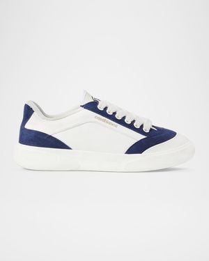 CASABLANCA Del Mar Colorblocked Suede Low-Top Sneakers - Blue
